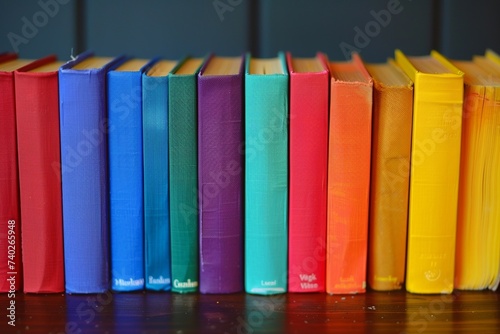 World Book Day Background - Various colorful books photo