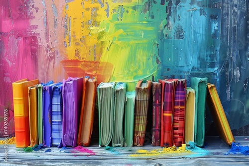World Book Day Background - Various colorful books