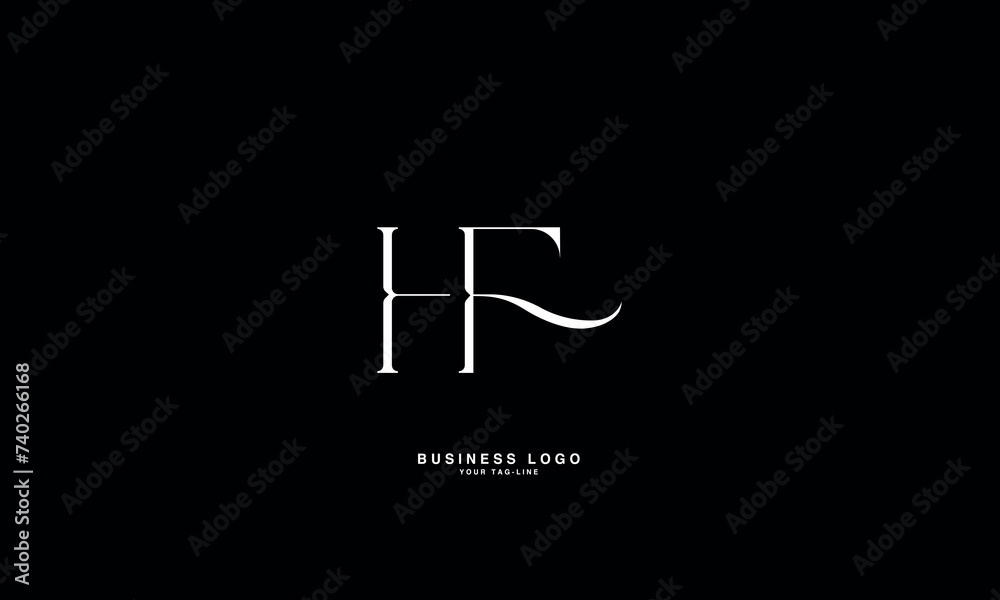 HF, FH, H, F, Abstract Letters Logo Monogram