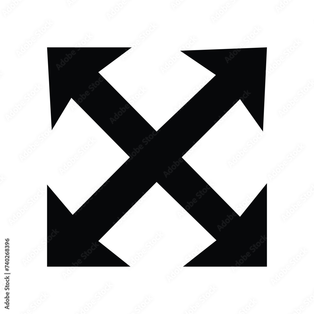 Black Four Arrow Icon. Vector Illustration. Eps file 409. Black Four Arrow Icon. Vector Illustration. Eps file 409.