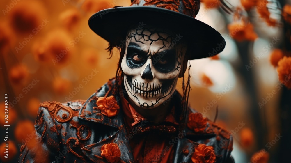 Skeleton Wearing Top Hat and Costume Skeleton Wearing Top Hat and Costume