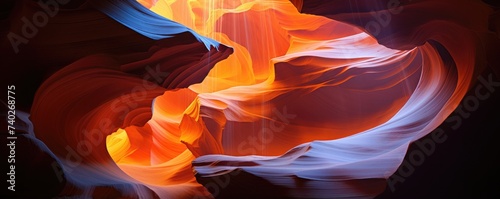 Antelope Canyonin arizona lights and rocks In USA nature park.