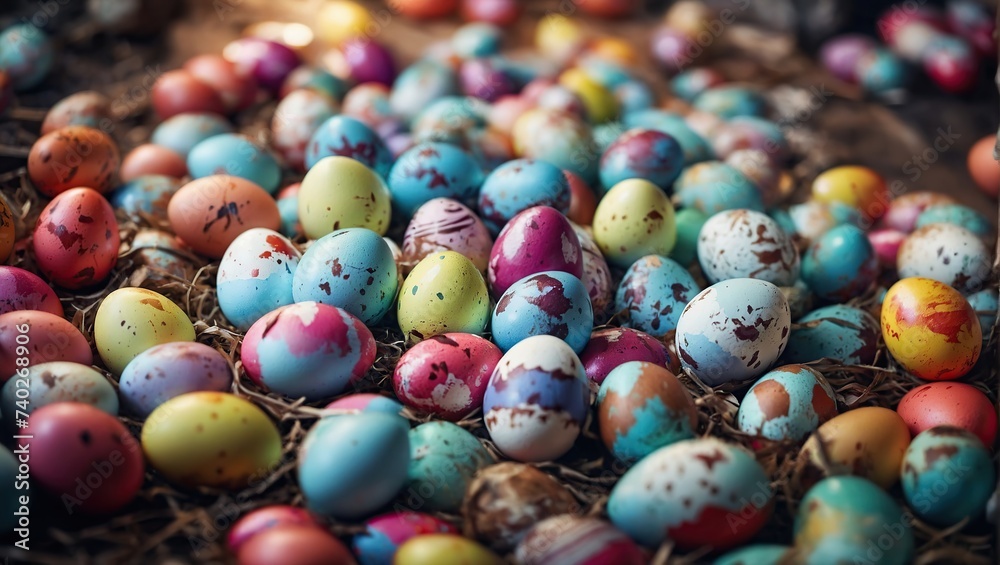 Pile of colorful Easter eggs Pile of colorful Easter eggs