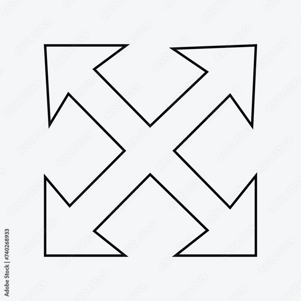 Four Arrow Icon. Vector Illustration. Eps file 410. Four Arrow Icon. Vector Illustration. Eps file 410.