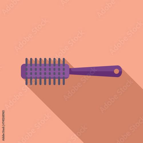 Hair brush icon flat vector. Cosmetic bath beauty. Field organic treatment