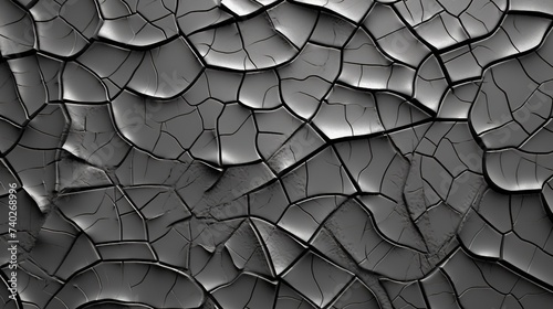 Cracked metal plates with rough edges