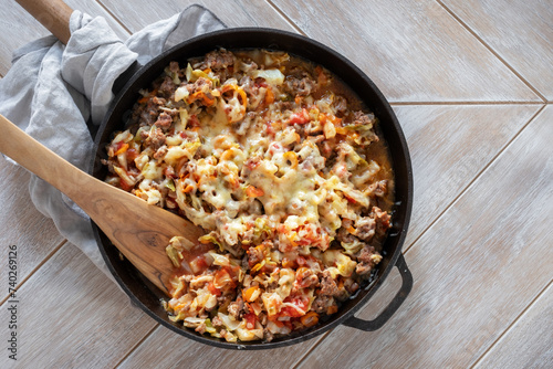 unstuffed beef cabbage rolls photo