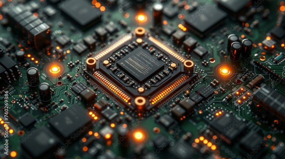 Advanced Central Processing Unit on a Computer Motherboard Advanced Central Processing Unit on a Computer Motherboard