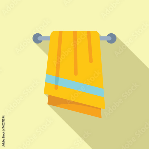 Bathroom towel icon flat vector. Organic clean mask. Routine treatment