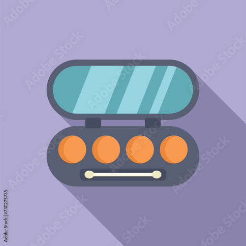 Cosmetic procedure icon flat vector. Skin spa bath. Beauty mask nature