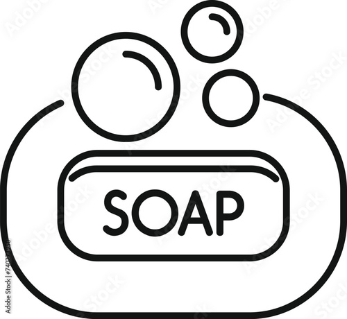 Hand soap icon outline vector. Morning treatments. Organic harvest medical