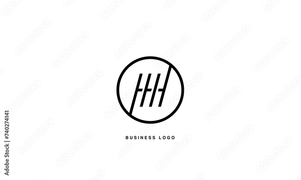 H, HH, Abstract Letters Logo Monogram H, HH, Abstract Letters Logo Monogram