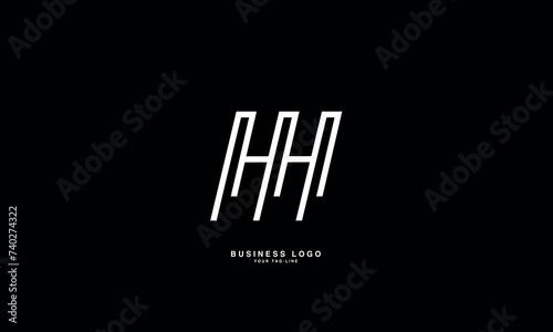 H, HH, Abstract Letters Logo Monogram