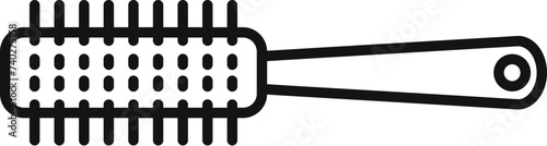 Hair brush icon outline vector. Cosmetic bath beauty. Field organic treatment