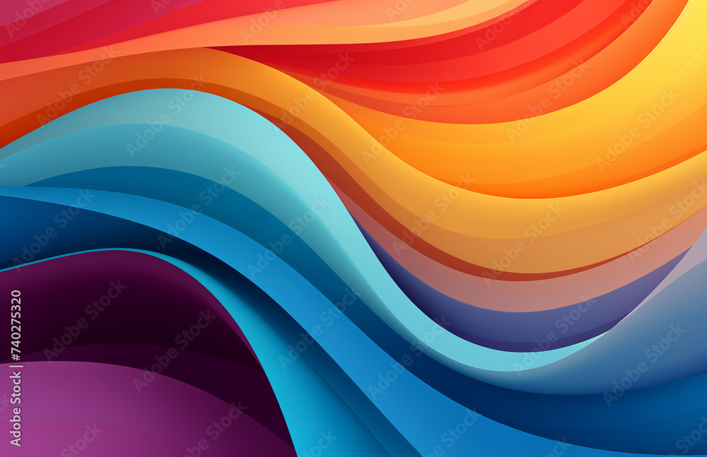 Abstract colorful wave wallpaper. Generative AI Abstract colorful wave wallpaper. Generative AI