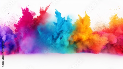 Colorful powder bursts create stunning visual spectacles in photos