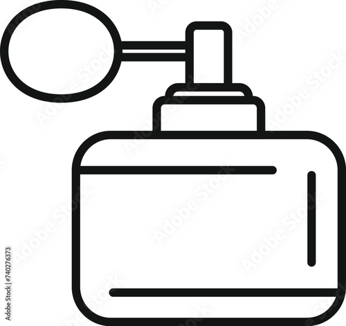 Perfume sprayer icon outline vector. Morning treatments. Organic sunshine