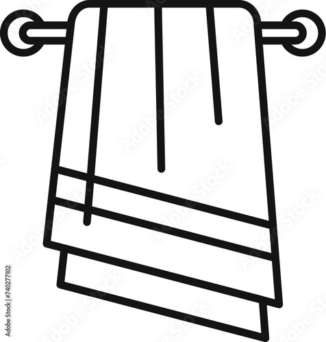 Bathroom towel icon outline vector. Organic clean mask. Routine treatment