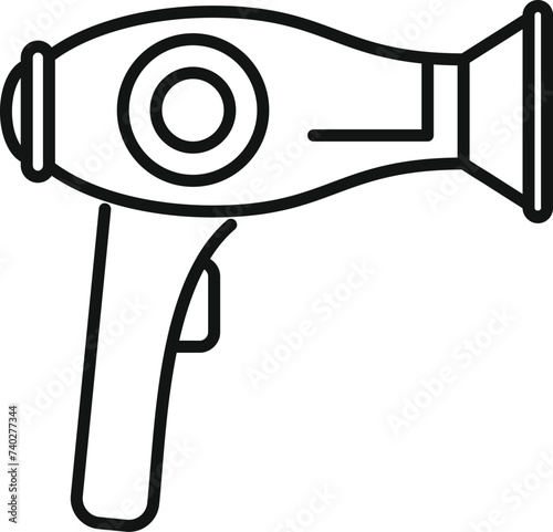 Fashion hair dryer icon outline vector. Treatment bath. Beauty mask