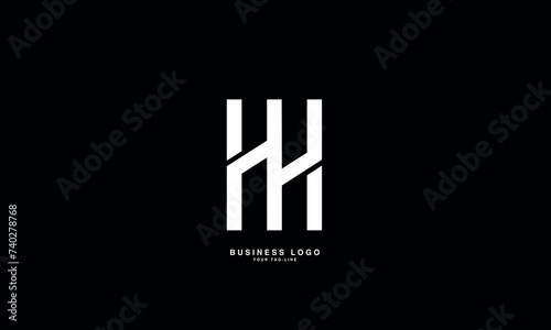 H, HH, Abstract Letters Logo Monogram