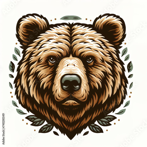 Bear head logo. illustration on white background © lali