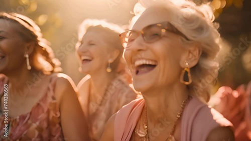 Group of Women Laughing Together Generative AI photo