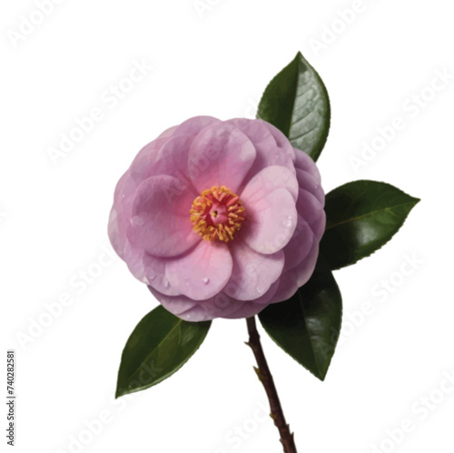 pink Camellia isolated on white background