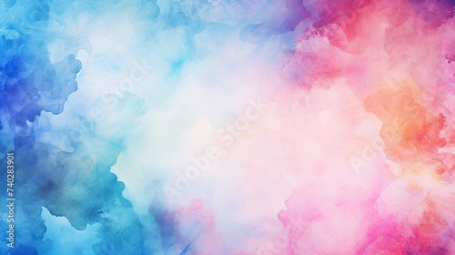 Vibrant Watercolor Explosion: Abstract Artistic Background in a Spectrum of Colorful Hues