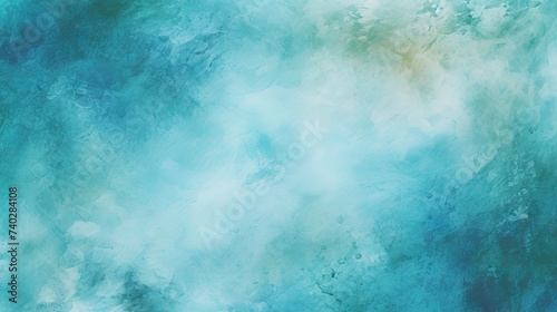 Elegant Blue and Green Abstract Painted Background with Vibrant White and Yellow Accents