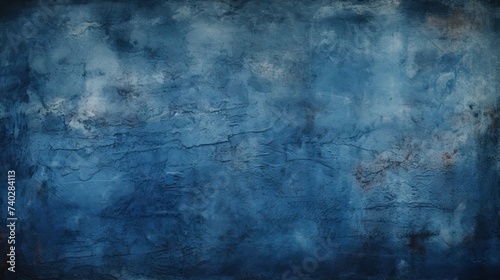 Moody Abstract Art: Intriguing Blue Wall Texture Against Dark Backdrop © StockKing
