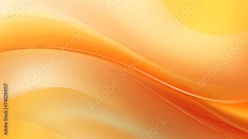 Vibrant Orange Abstract Background with Soft Curved Lines for Artistic Projects