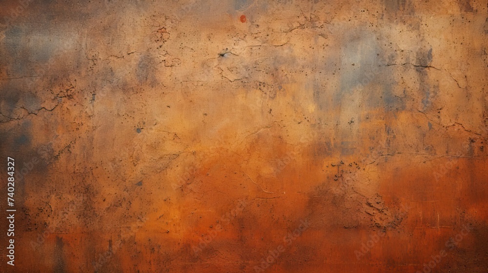 Abstract Expressionist Artwork of Weathered Rust Wall in Vibrant Red and Blue Tones Abstract Expressionist Artwork of Weathered Rust Wall in Vibrant Red and Blue Tones