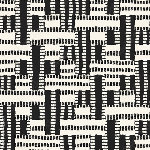 Monochrome Modern Twisted Checked Pattern