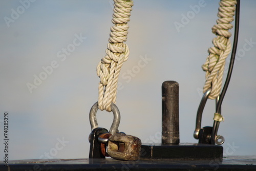 detail de cordage de bateau