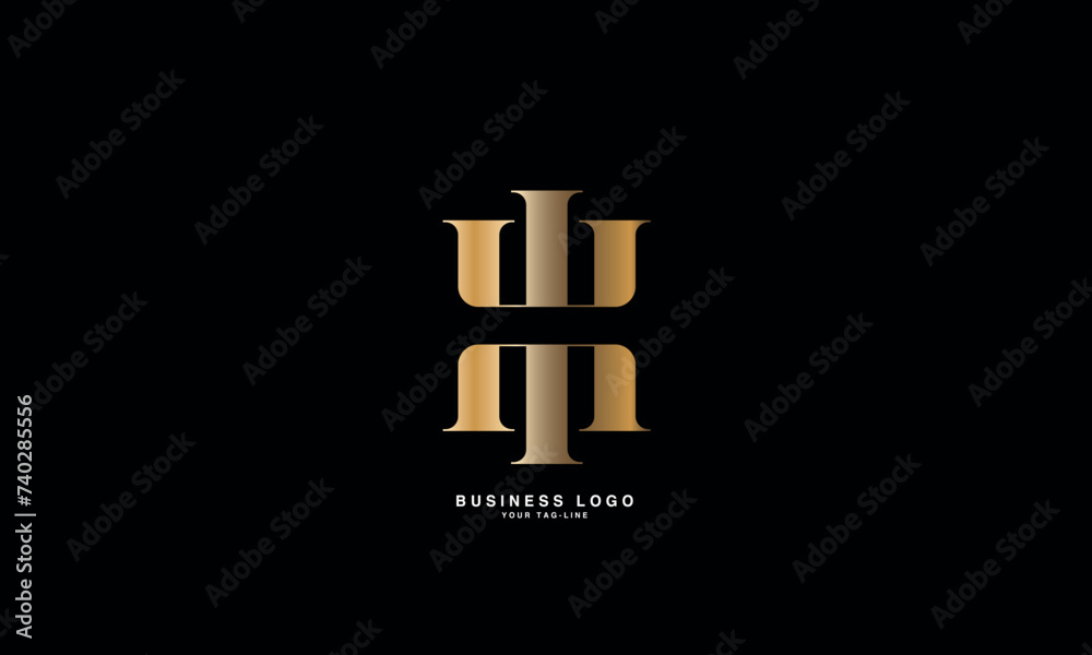 HI, IH, H, I, Abstract Letters Logo monogram HI, IH, H, I, Abstract Letters Logo monogram