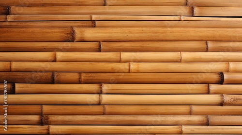 Natural Elegance  Detailed Close Up of a Bamboo Wall with Intricate Textures