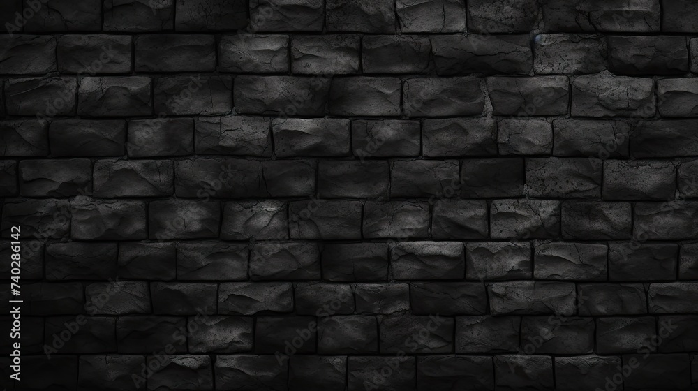 Mysterious Black Stone Wall backdrop for Elegance and Depth in Interior Design Projects