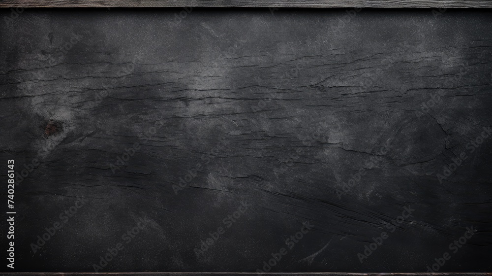 Rustic Wooden Frame Enhances the Minimalist Elegance of a Black Slate Wall Rustic Wooden Frame Enhances the Minimalist Elegance of a Black Slate Wall
