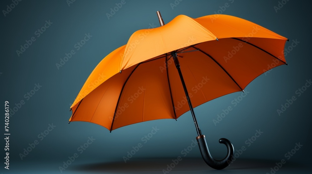 Stylish side view of an umbrella used as a fashion accessory with copy space for text