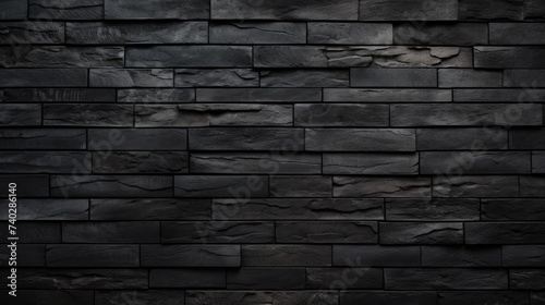 Intriguing Black Stone Texture Over Dark Background - Mysterious and Elegant Wallpaper