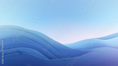 Soothing Ocean Blue Wave Abstract Art with Gradient Colors for Backgrounds and Designs