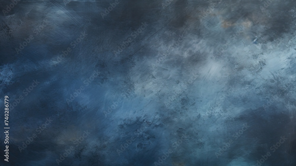 Dynamic Blue and Grey Abstract Grunge Pattern on Dark Navy Background