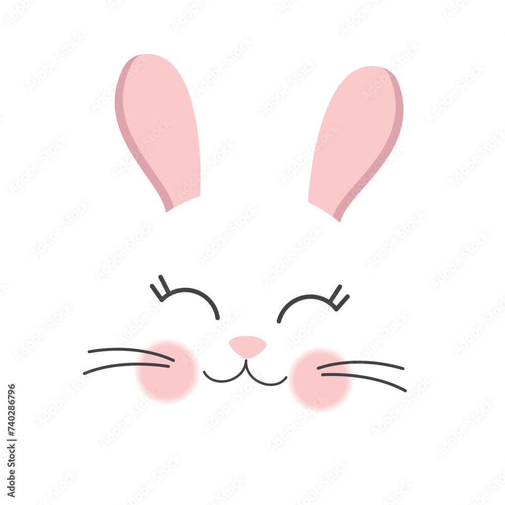 Cute easter day bunny character Vector
