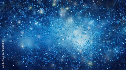 Mesmerizing Blue Glitter Abstract Background with Sparkling Glitter Particles