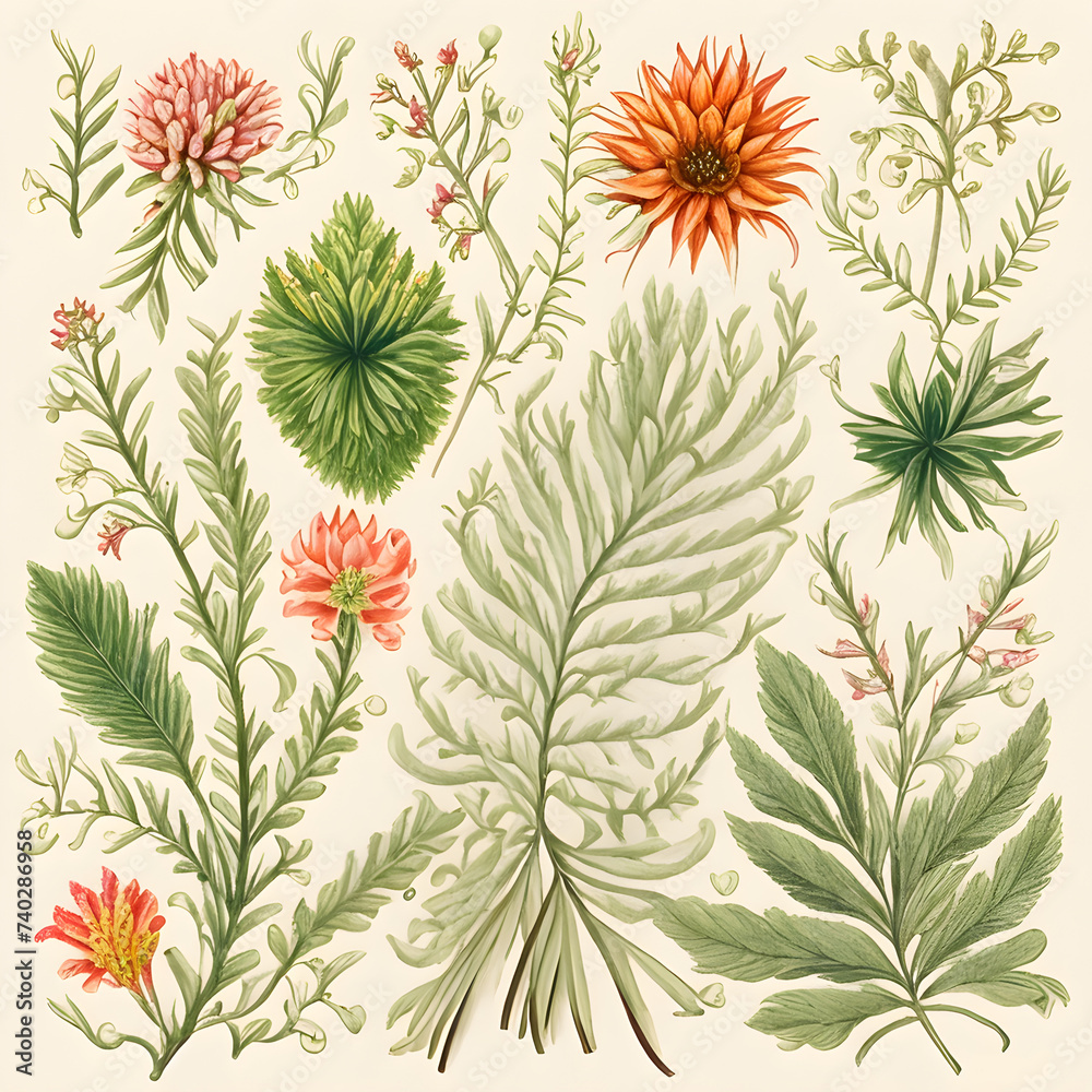 floral pattern vegetation floral pattern vegetation