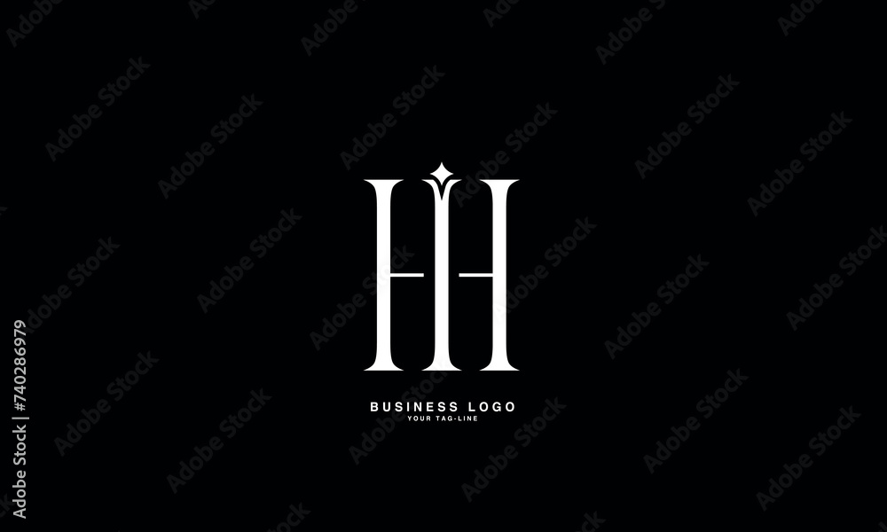 HI, IH, H, I, Abstract Letters Logo monogram HI, IH, H, I, Abstract Letters Logo monogram
