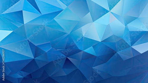Dynamic Blue Polygonal Backdrop Conveys Elegance and Modernity with Geometric Patterns