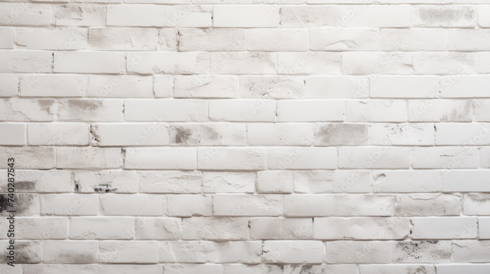 Fototapeta premium Monochrome Minimalism: Abstract White Brick Wall with Black and White Paint Splatters