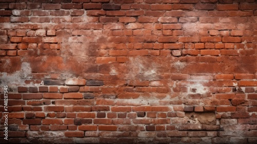 Rustic Brick Wall Featuring a Bold Red Brick Element for Vintage Background Design