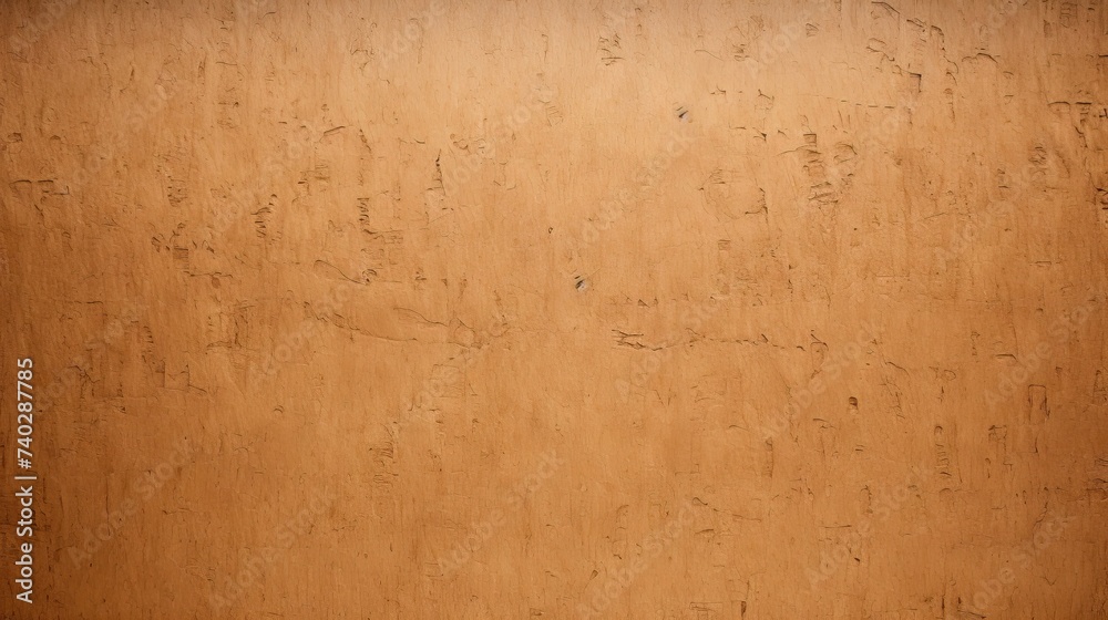 Fototapeta premium Vintage Brown Wall with a Stylish Clock, Rustic Interior Design Concept